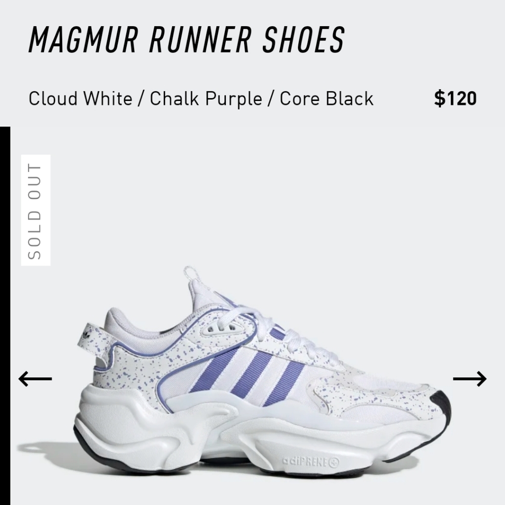 Adidas White and Purple Running Shoes 👟